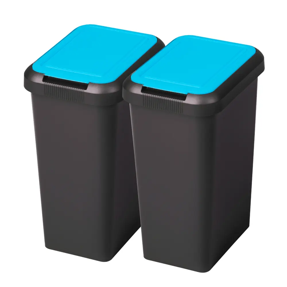 Cubo con Tapa Wellhome set de 2 papeleras de 9l azul sapphir - touch & lift
