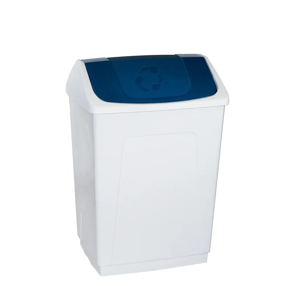 Denox papelera basculante azúl de 55l - 420x320x620 | Antiolores | Fácil Vaciar
