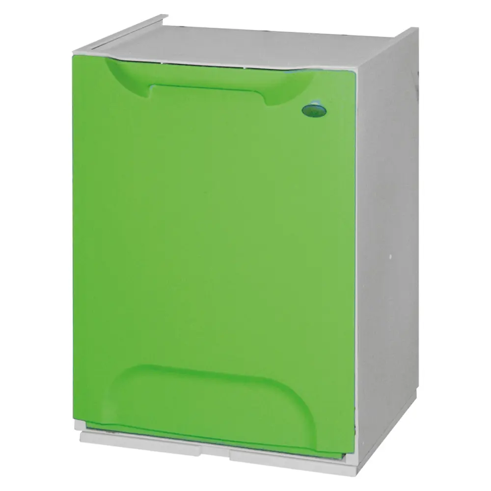Well home papelera reciclaje polipropileno color verde. Depósito 20l | Antiolores | Fácil Vaciar