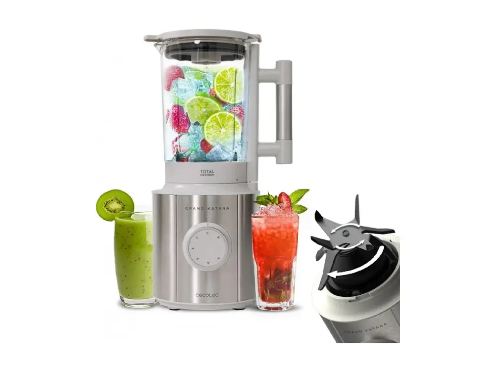Batidora de Vaso Grand Katana 2700MAX Total Destroy W. Potencia Máx 2700W, Tecnologí Contrarrotante, Cuchilla de 8 Hojas...