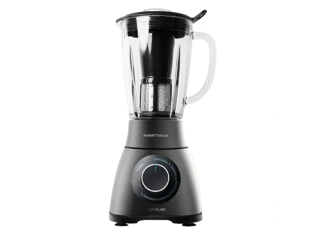 Batidora de Vaso Power Black Titanium 2500MAX PerfectMix. 2500W Máxima Potencia, Cuchilla con Recubrimiento de Titanio Ne...