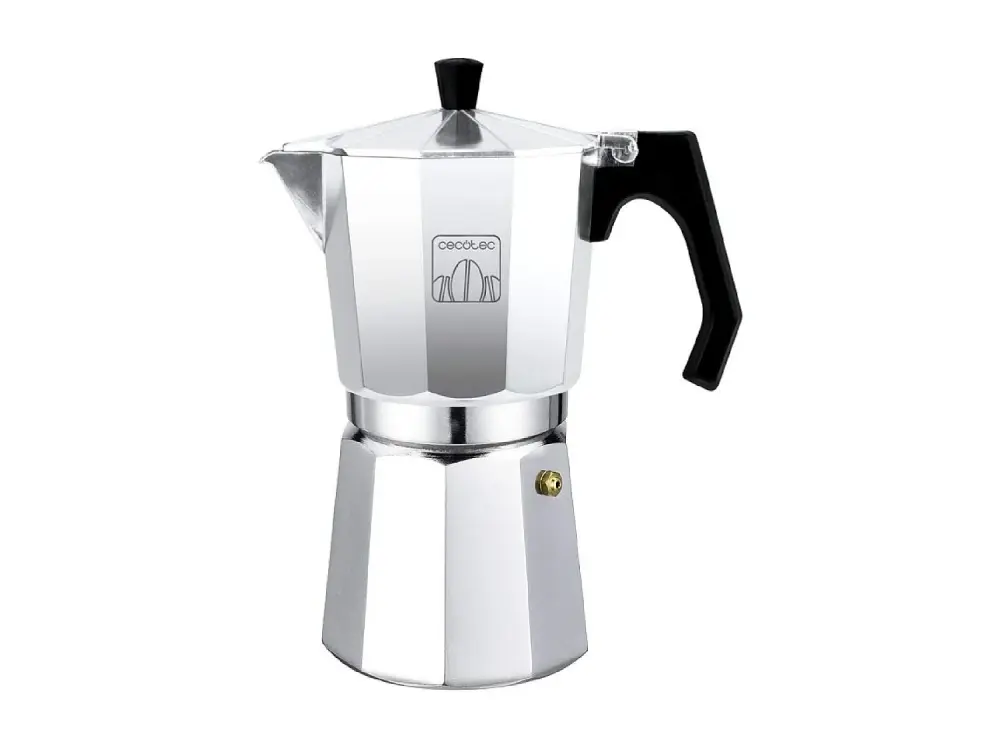 Cafetera Italiana Mokclassic 1200 Shiny. Cafetera de Aluminio, Para toda cocina, 12 Tazas de café, Junta de silicona, Man...