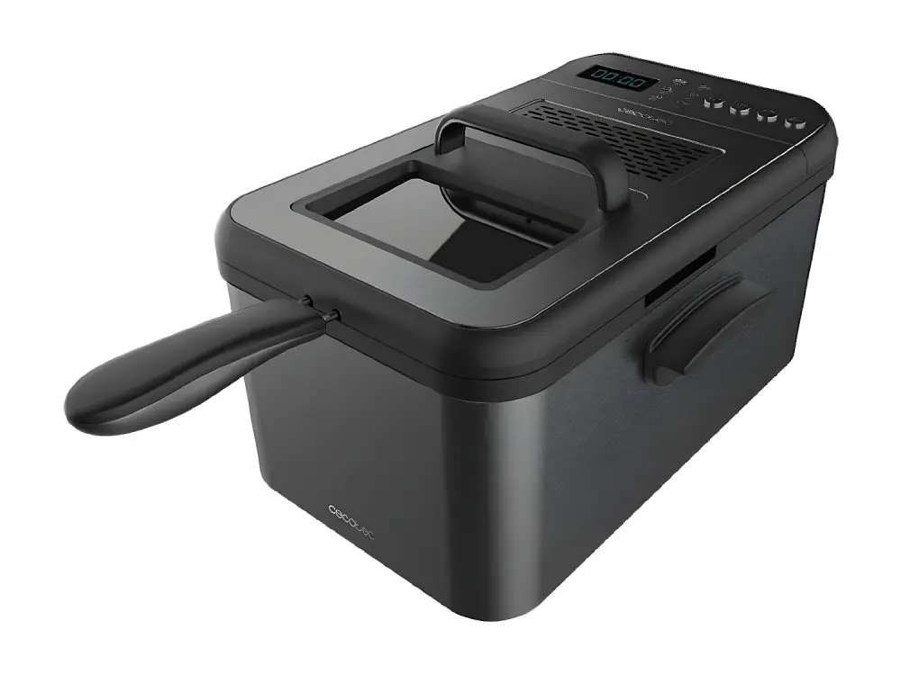 Freidora de Aceite de 3,2 Litros Cleanfry Luxury 3000 Dark. 2400 W, Acero Inoxidable tintado en Negro, 5 Programas Preesta...