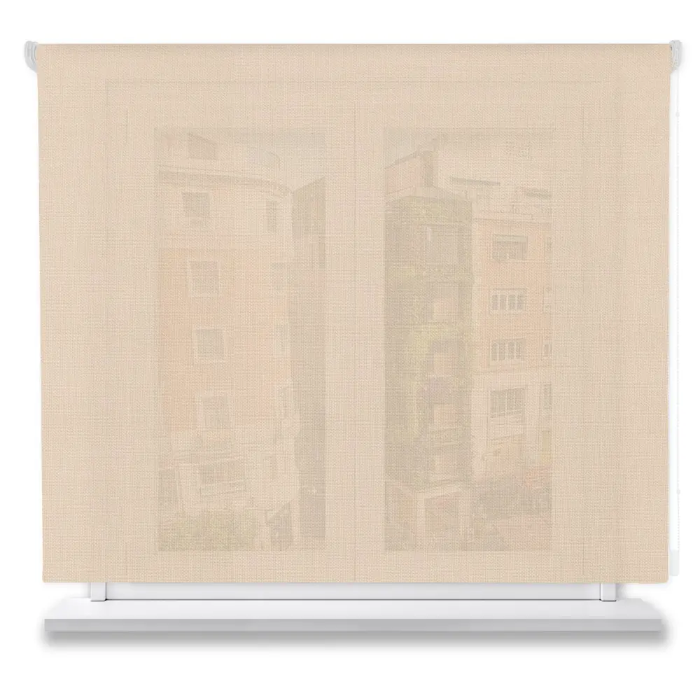 Estor enrollable screen elemental 5% blanco lino 240x250cm.