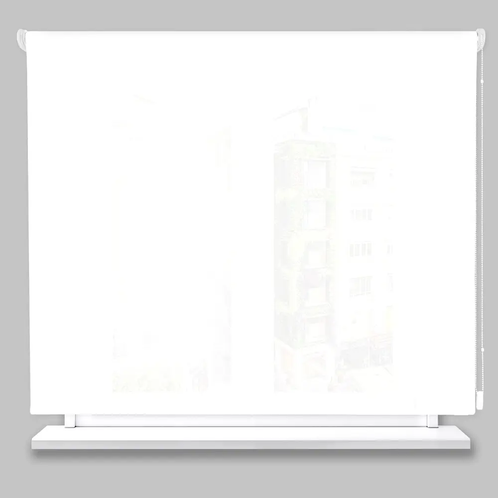Estor enrollable screen sencillo 5% blanco 220x250cm.