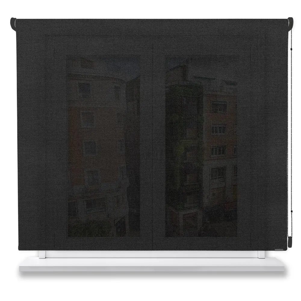 Estor enrollable screen sencillo 5% negro 230x250cm.