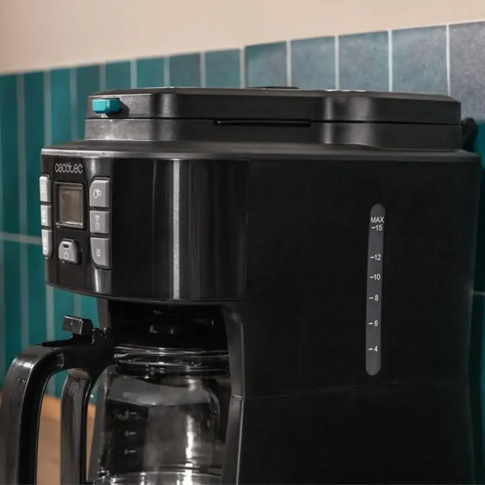 Cafetera de goteo Cecotec Coffee 66 Grind&Drop 12 tazas acero inox negro