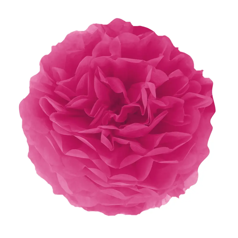 Adorno Festivo Pompón de papel de seda, rosa, 25 cm