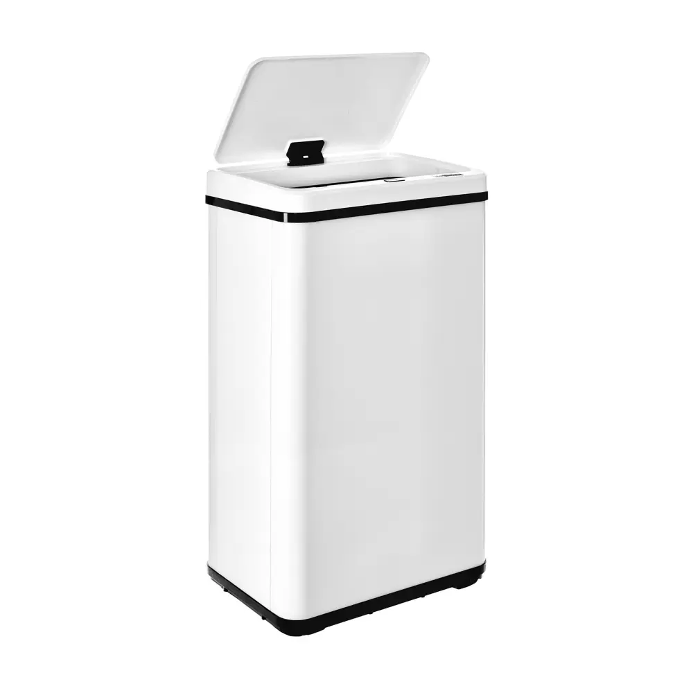 Wellhome cubo de basura blanco, sin patas de 50l con apertura automática