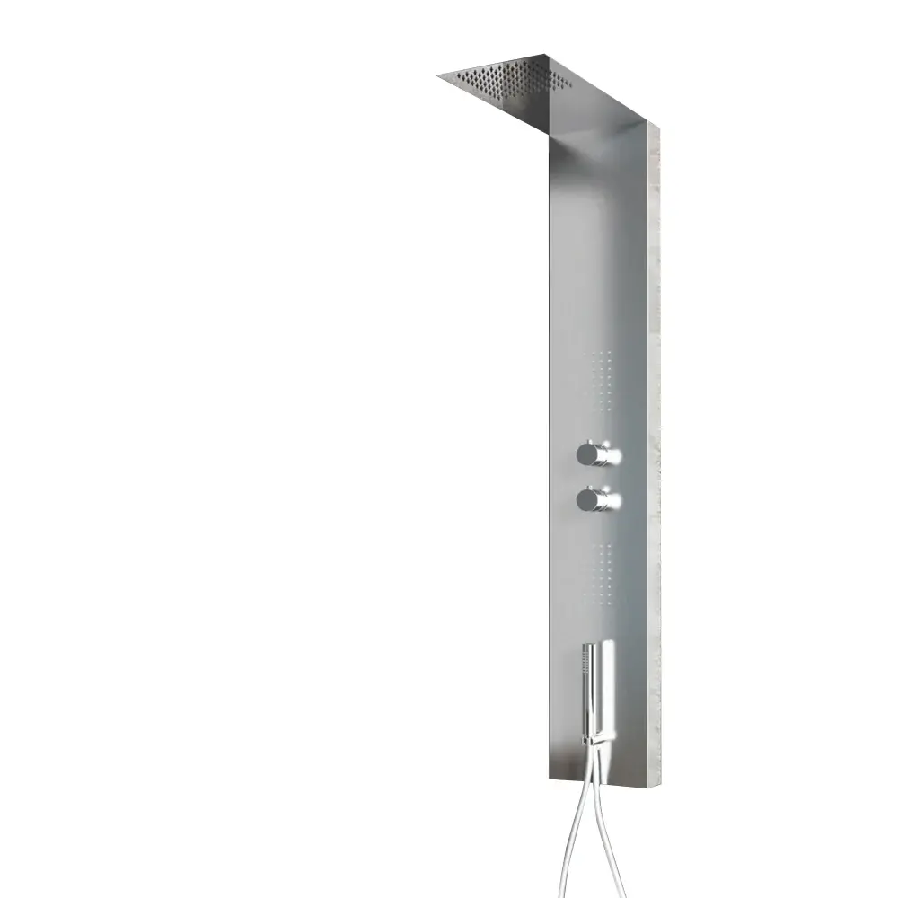 Pannello doccia multifunzionale Milano TMS 145x49 cm con soffione finitura specchio