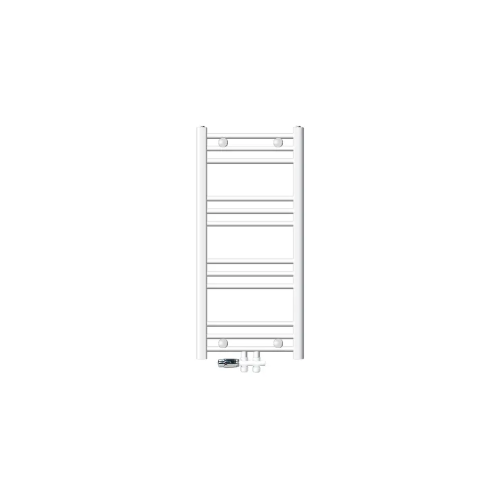 Radiador de baño conexión central 400 x 800 mm blanco ecd germany