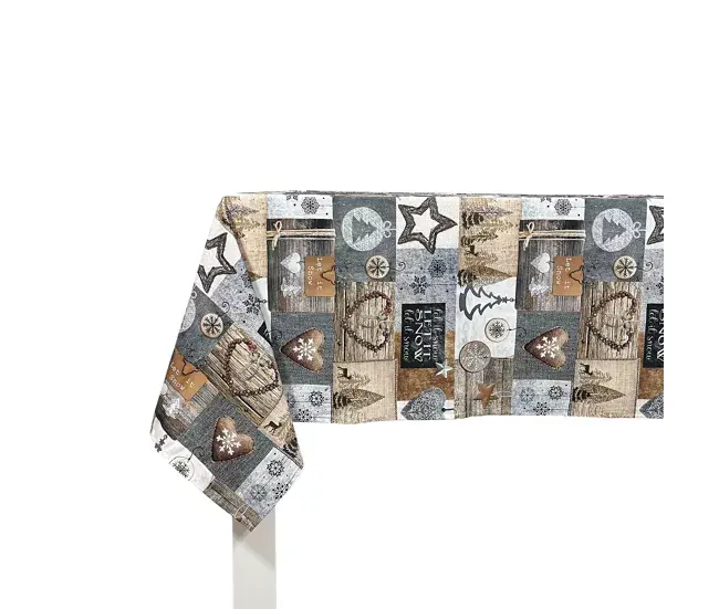 Decoración Navideñ Premium MANTEL DE NAVIDAD ACOGEDOR 150x250 cm