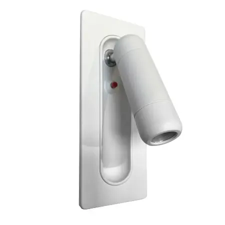 Apliqué lector aluminio blanco 7,5x20 cm LED 3W - SUAP0033