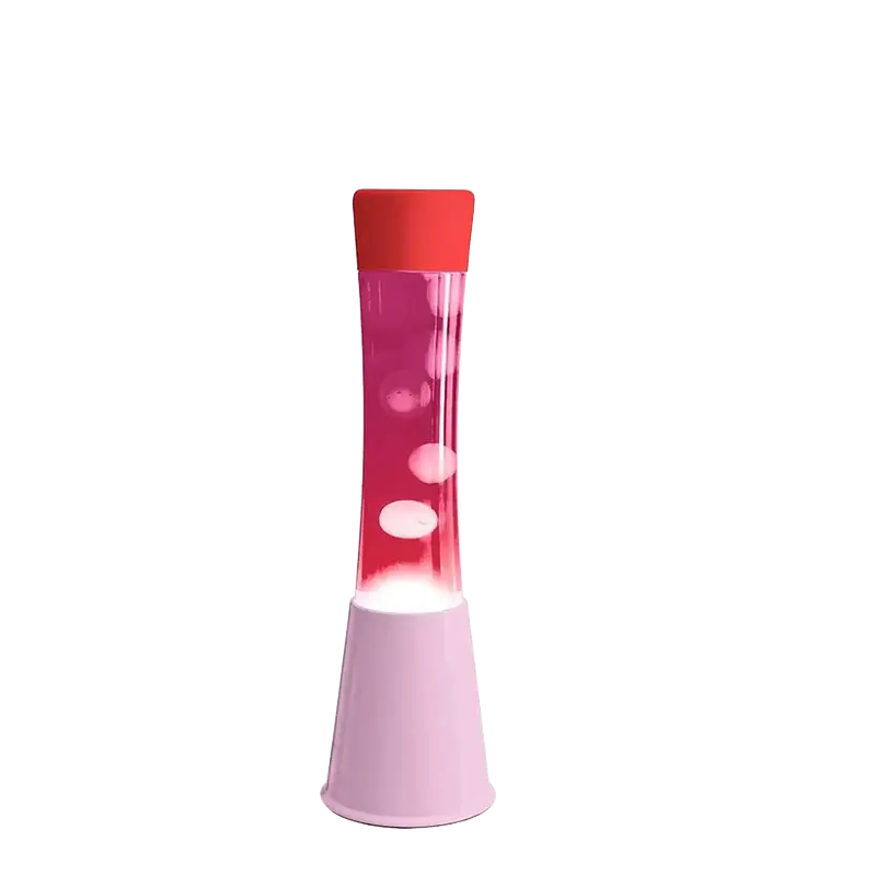 Lampe à lave h.40cm - rose & lave blanche (Aprobado para Reproducción)