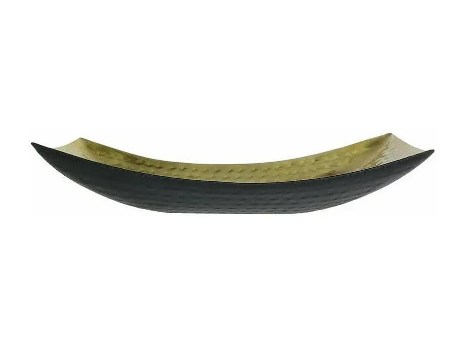 Bandeja curva negra y dorada 31 x 19,5 cm