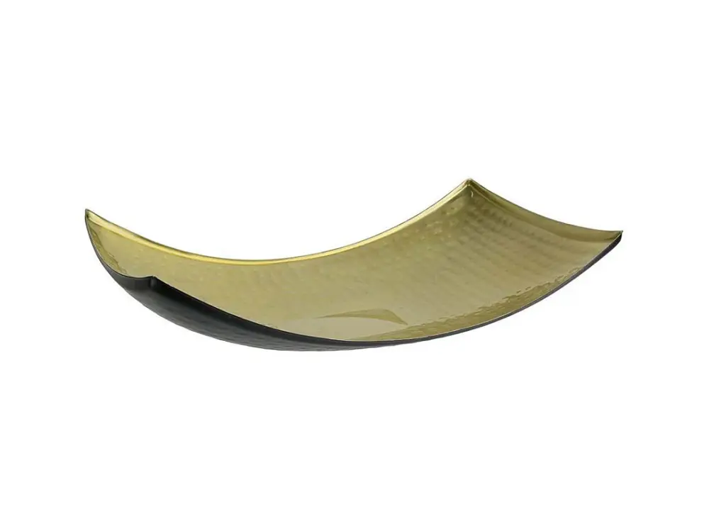 Bandeja curva negra y dorada 38,5 x 22 cm