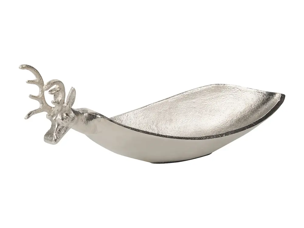 Bandeja de metal plateado 40 cm ANGKOR