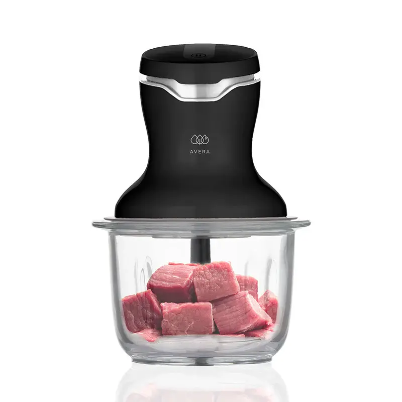 Exprimidor de Cítricos Procesador de alimentos de vidrio 1.5 L con 4 cuchillas de acero inoxidable y 2 velocidades