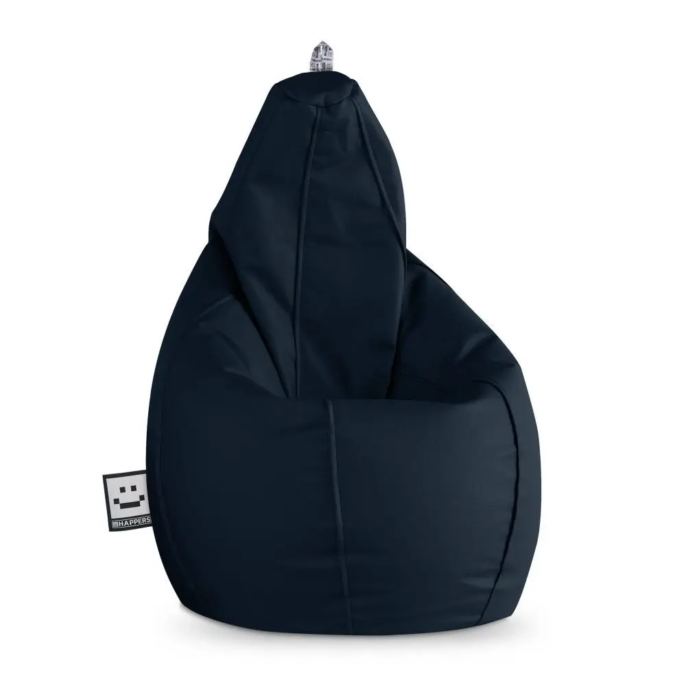 Puff pera polipiel exterior azul tenebroso happers xxl con Garantí del Fabricante