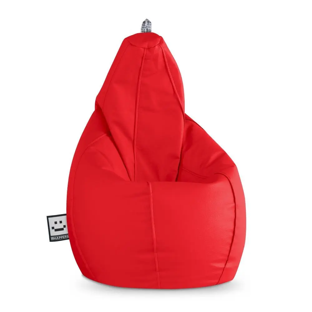 Puff pera polipiel rojo happers xxl con Altura Regulable