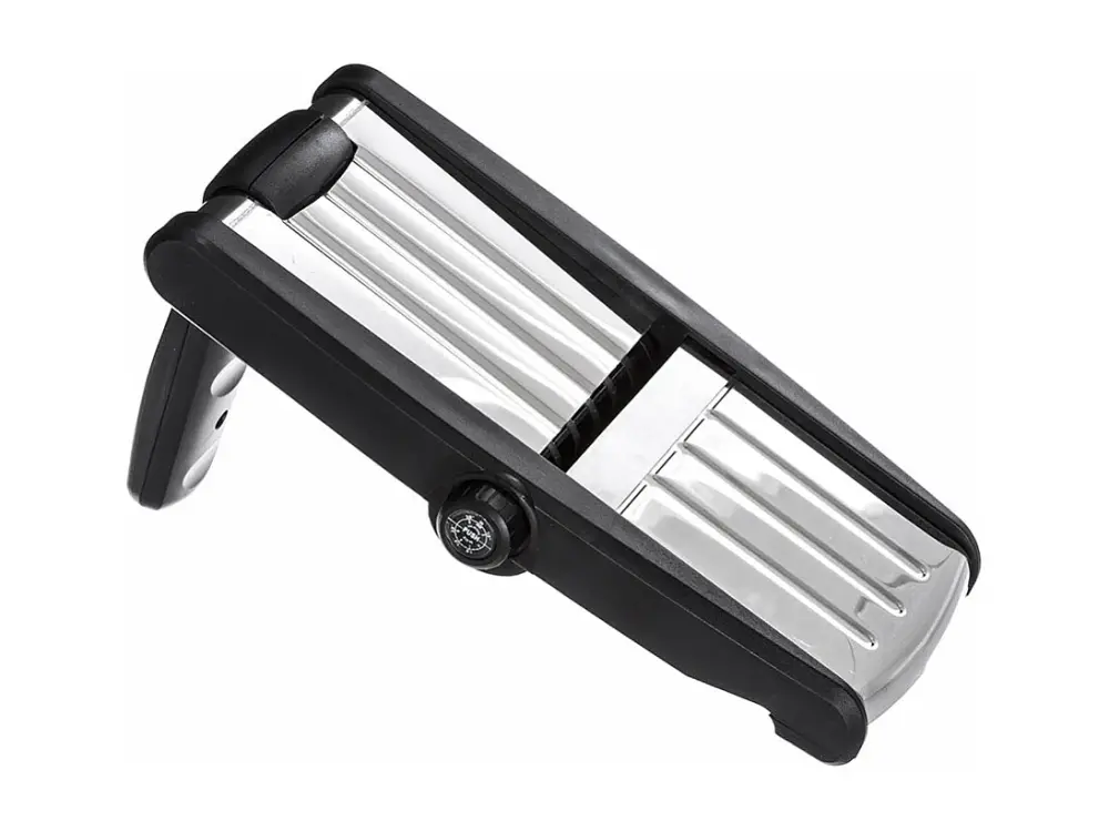 Mandolina de Cocina con 3 Cuchillas Intercambiables, Negro