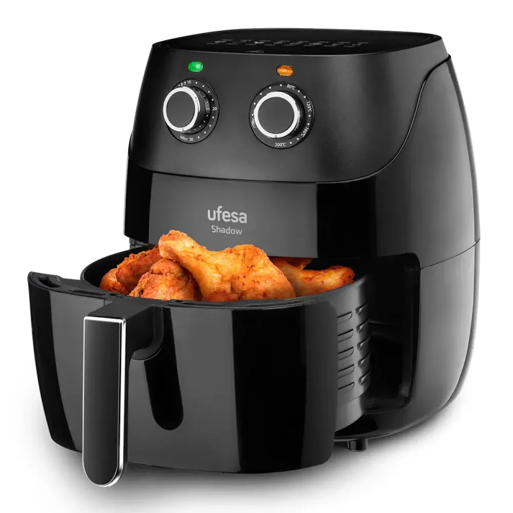 UFESA AIR FRYER SHADOW 5L 1500W - Enorme Capacité Familiale Noir