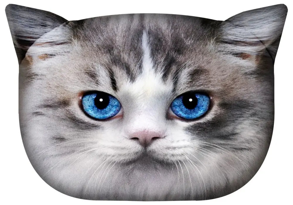 Algodón Egipcio 100% Cojín de diseño con motivo de gato Cojín decorativo con cremallera oculta y relleno Cojín Luna