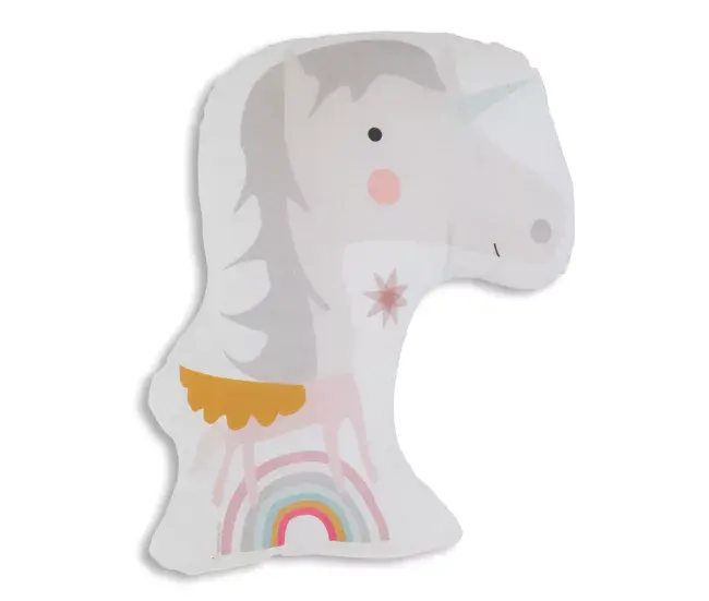 COJIN DE FORMA CON RELLENO UNICORN 40 CM DIAMETRO con Relleno de Plumas
