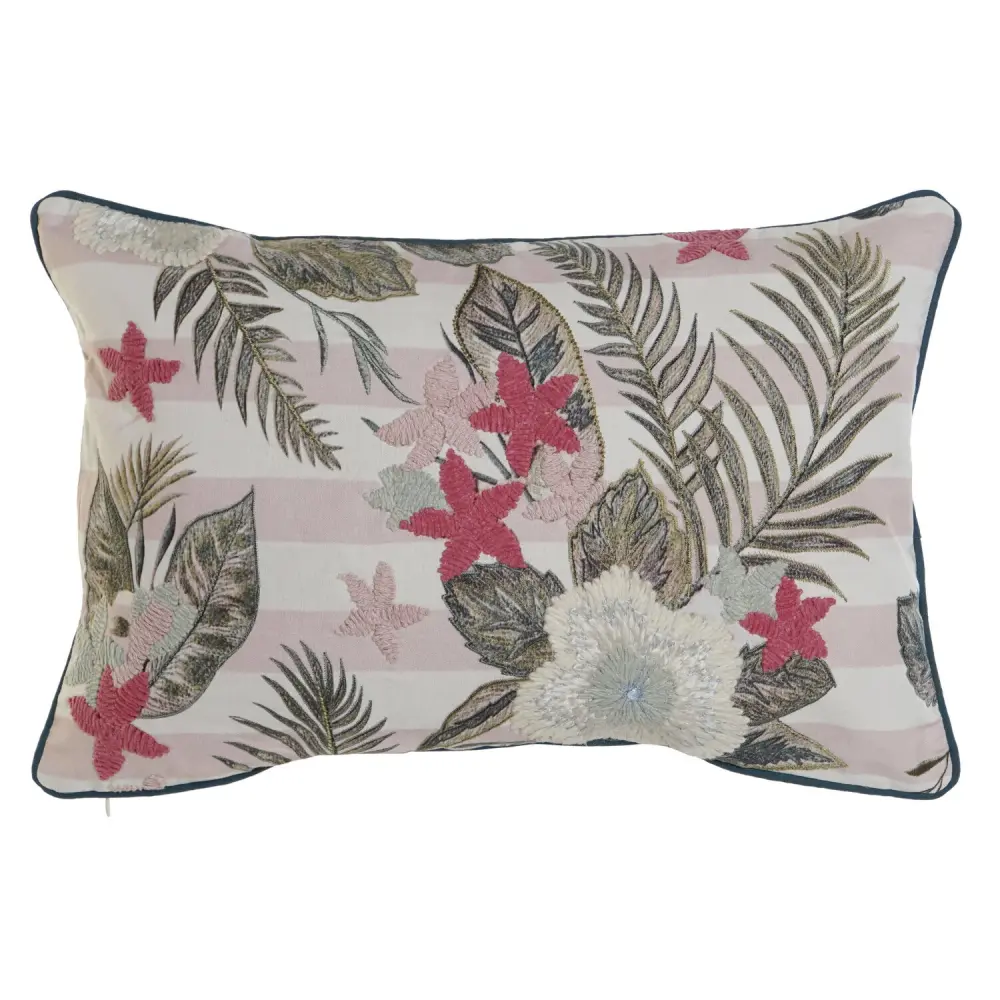 FUNDA COJIN ALGODON 60X1X40 TROPICAL VERDE