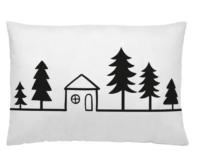 FUNDA DE COJIN VACIO HOUSE ANIMALS 50x30 CM CON IMPRESIÓN POR AMBAS CARAS - Tela Hipoaergénica