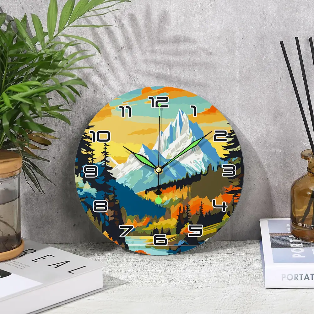 Reloj de pared - Paisaje con Pilas Incluidas