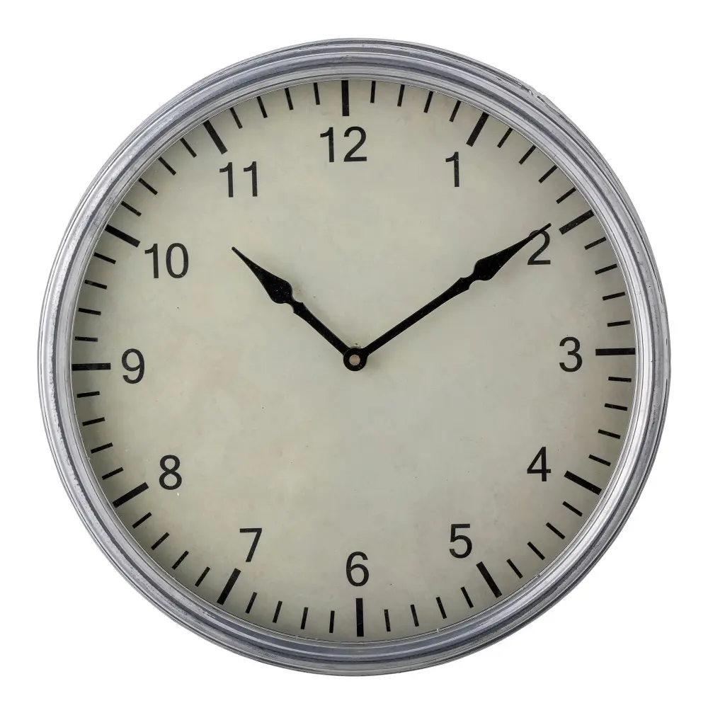 Bloomingville Mehdi Reloj de Pared, Plata, Metálico