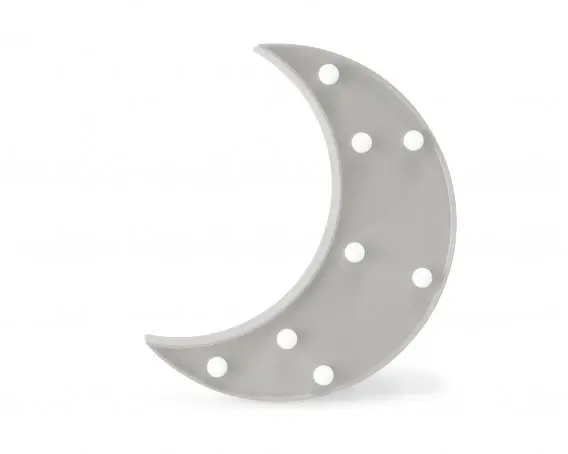 Lámpara Luna Gris Con Luz Led De Kiokids | Silencioso | Resistente