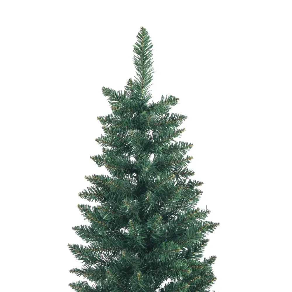 Árbol de Navidad Homcom 687 ramas base plegable verde Ø75x210 cm Peso Ligero