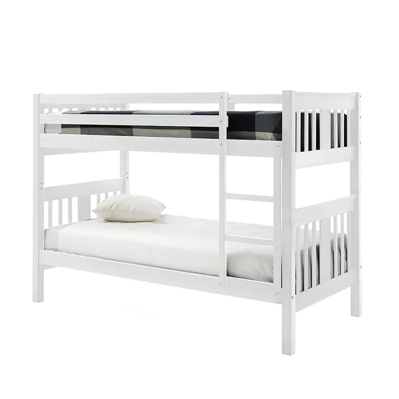 Alta Gama Hotelera Litera de madera pacha blanco lacado 204x99x146 cm