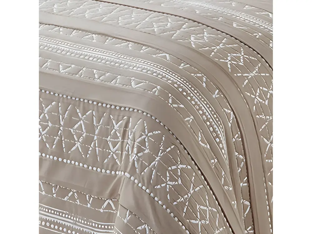 Colcha Bouti ARLABAN BEIGE poliéster - jacquard color BEIGE Cama de 90