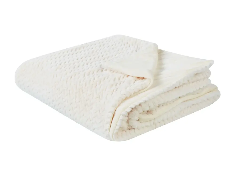 Colcha con relieve blanco 150 x 200 cm SURMI