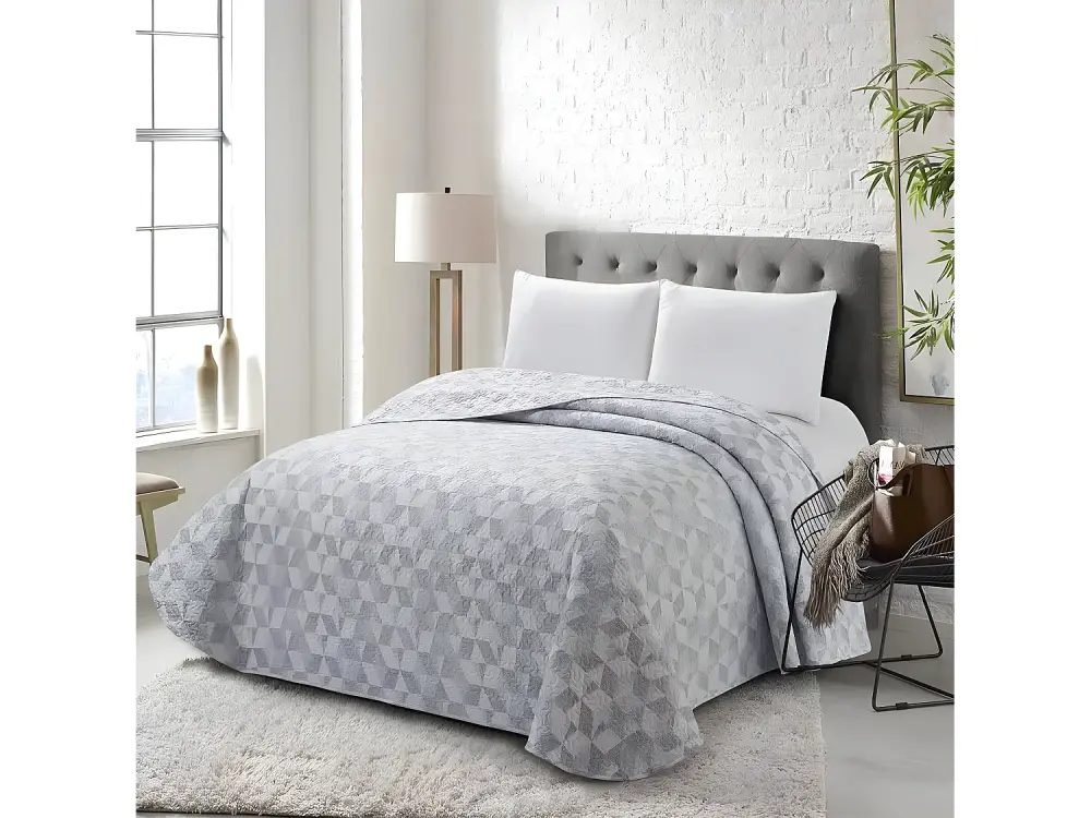 Colcha primavera verano CUDILLERO GRIS poliéster cama de 90