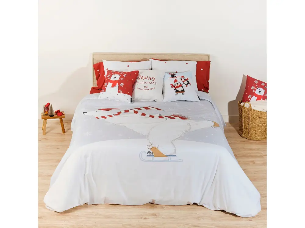 Funda nórdica con clicks 100% algodón Laponia 55 para cama de 140x200 cm