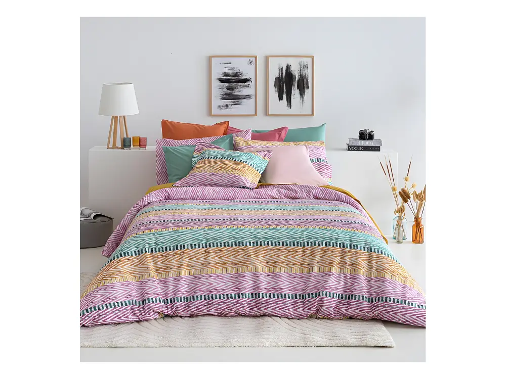 Funda nórdica reversible 100% algodón multi 140x200 cm ADDISON