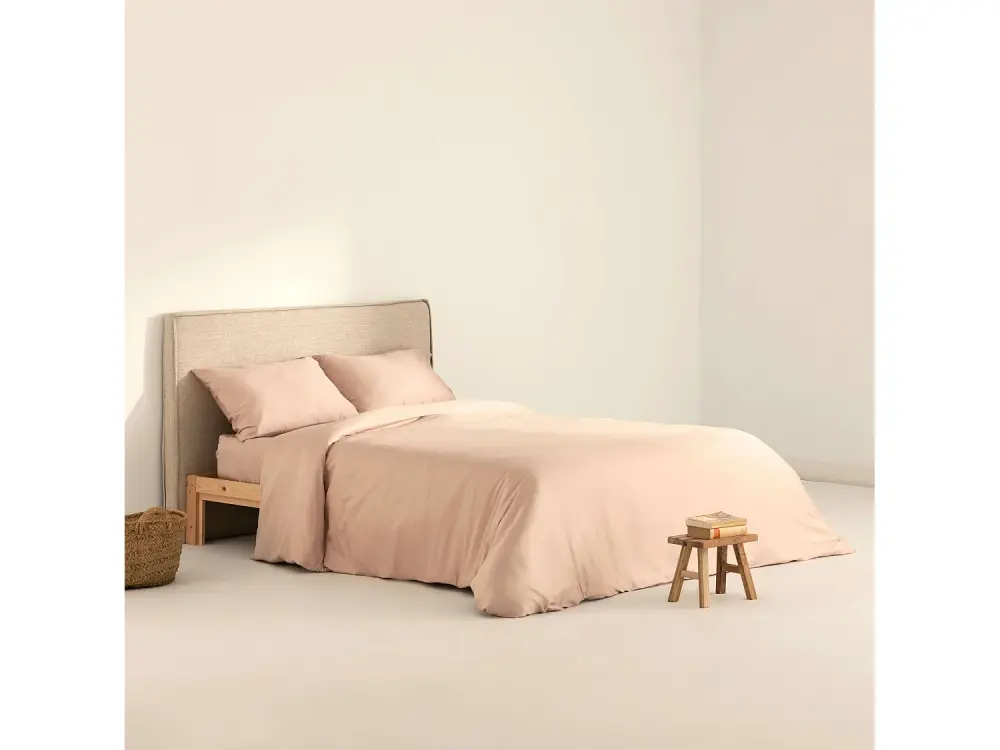 Funda nÃ³rdica satÃ©n 300 hilos PInk - 220x220 cm