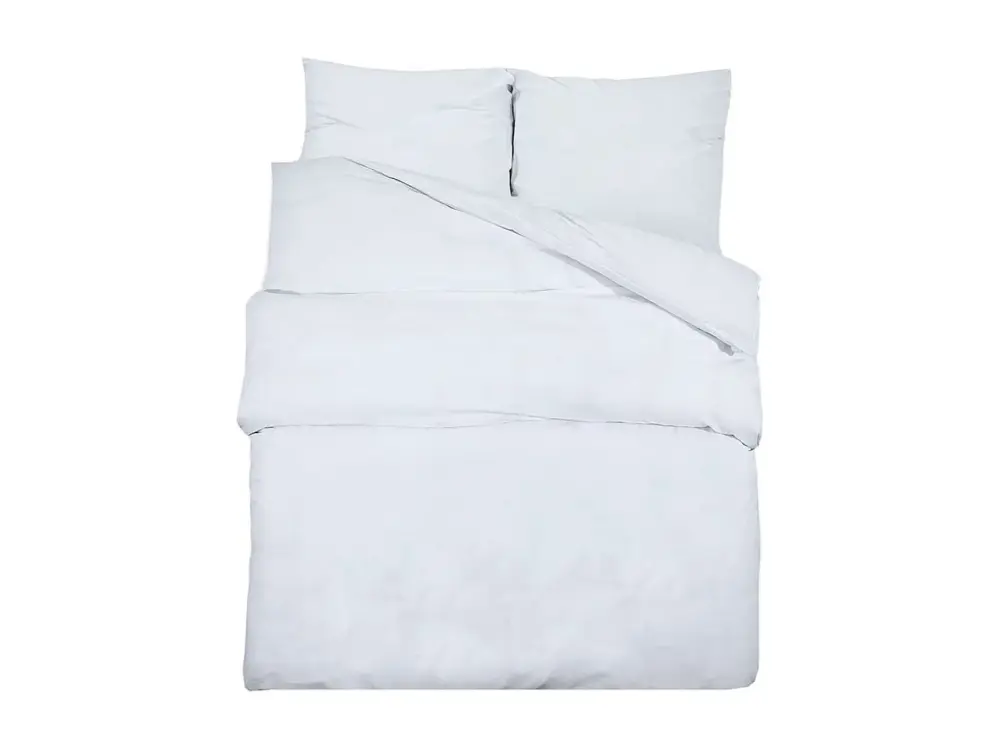 Juego de funda nórdica microfibra ligera blanco 155x220 cm
