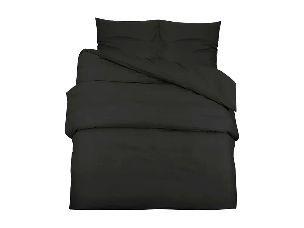 Juego de funda nórdica microfibra ligera negro 225x220 cm
