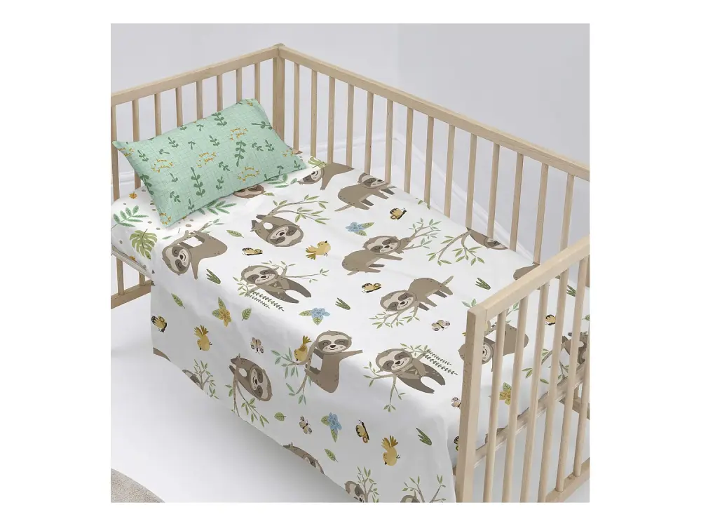 Juego de sabana Maxicuna (120x180 cm) Happy sloth