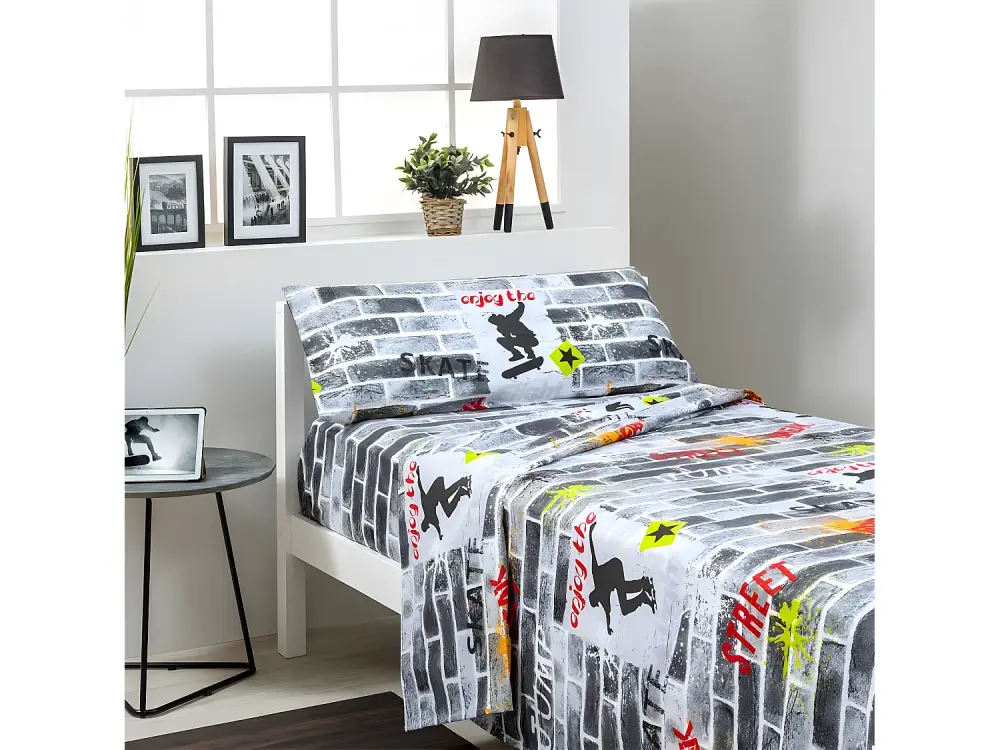 Juego de sabanas Juvenil Roll ALGODÓN Poliester Multicolor Cama de 105