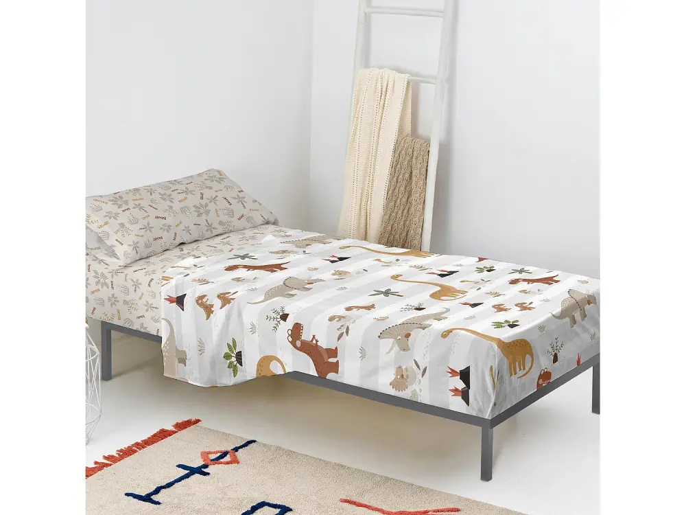 Juego de sábanas 2 piezas 160x270 cm (Cama 80/90) Dino family