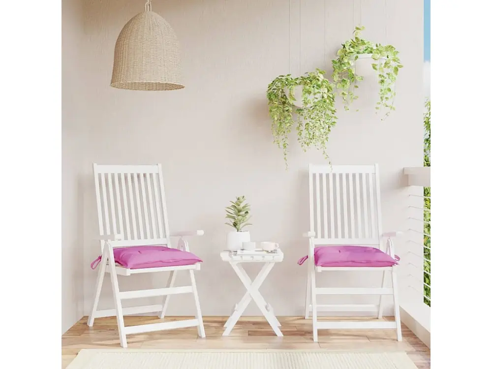 Cojines para silla 2 piezas rosa 50x50x7 cm tela oxford