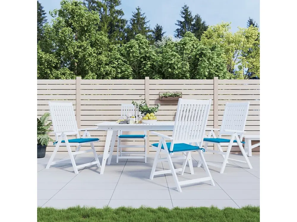Cojines para sillas de jardín 4uds tela oxford azul 50x50x3 cm