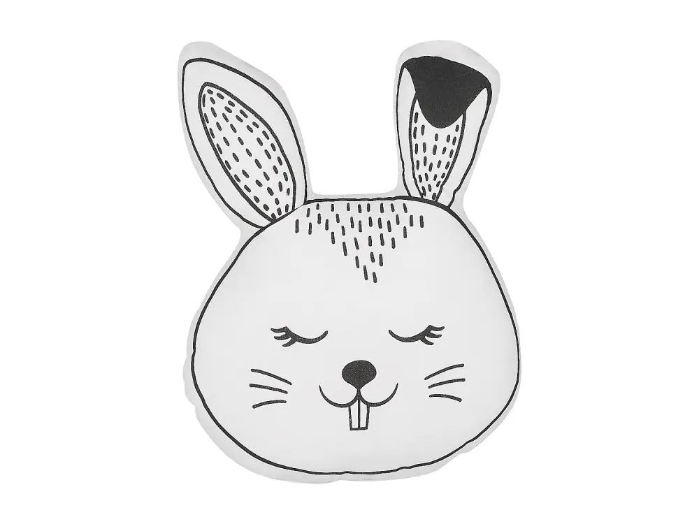 Cojín Infantil Decorativo con Forma de Conejo, 100% Algodón, 43x53 cm