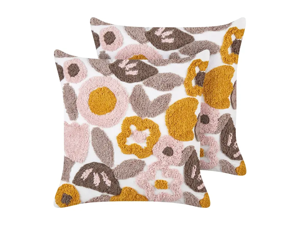 Conjunto de 2 cojines de algodón multicolor 45 x 45 cm KANDIARO